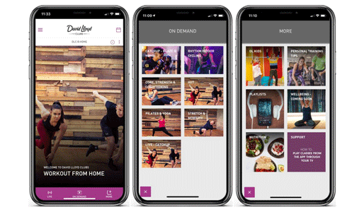 on demand workouts live classes david lloyd clubs