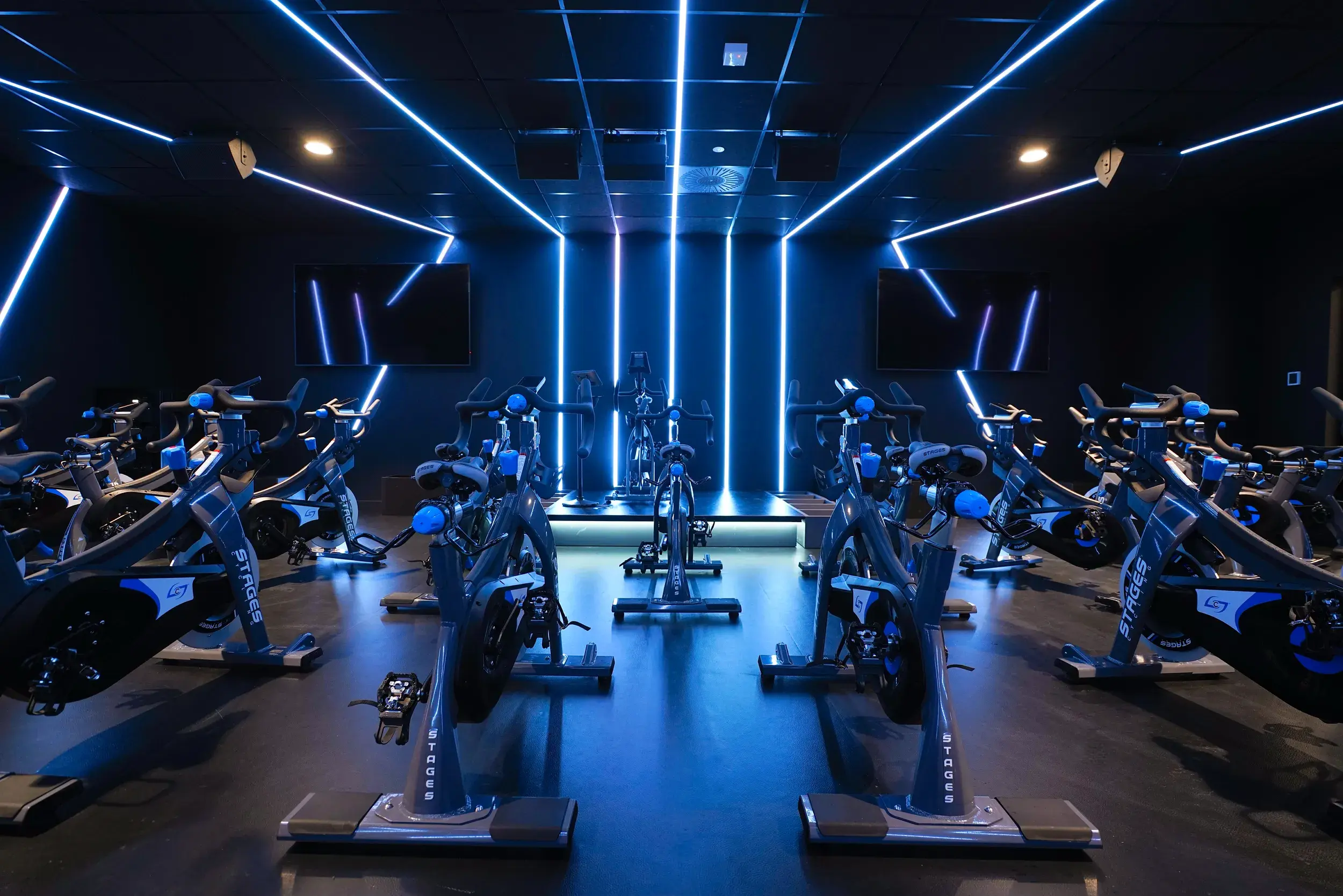 Group cycling studio at David Lloyd Colliers Wood