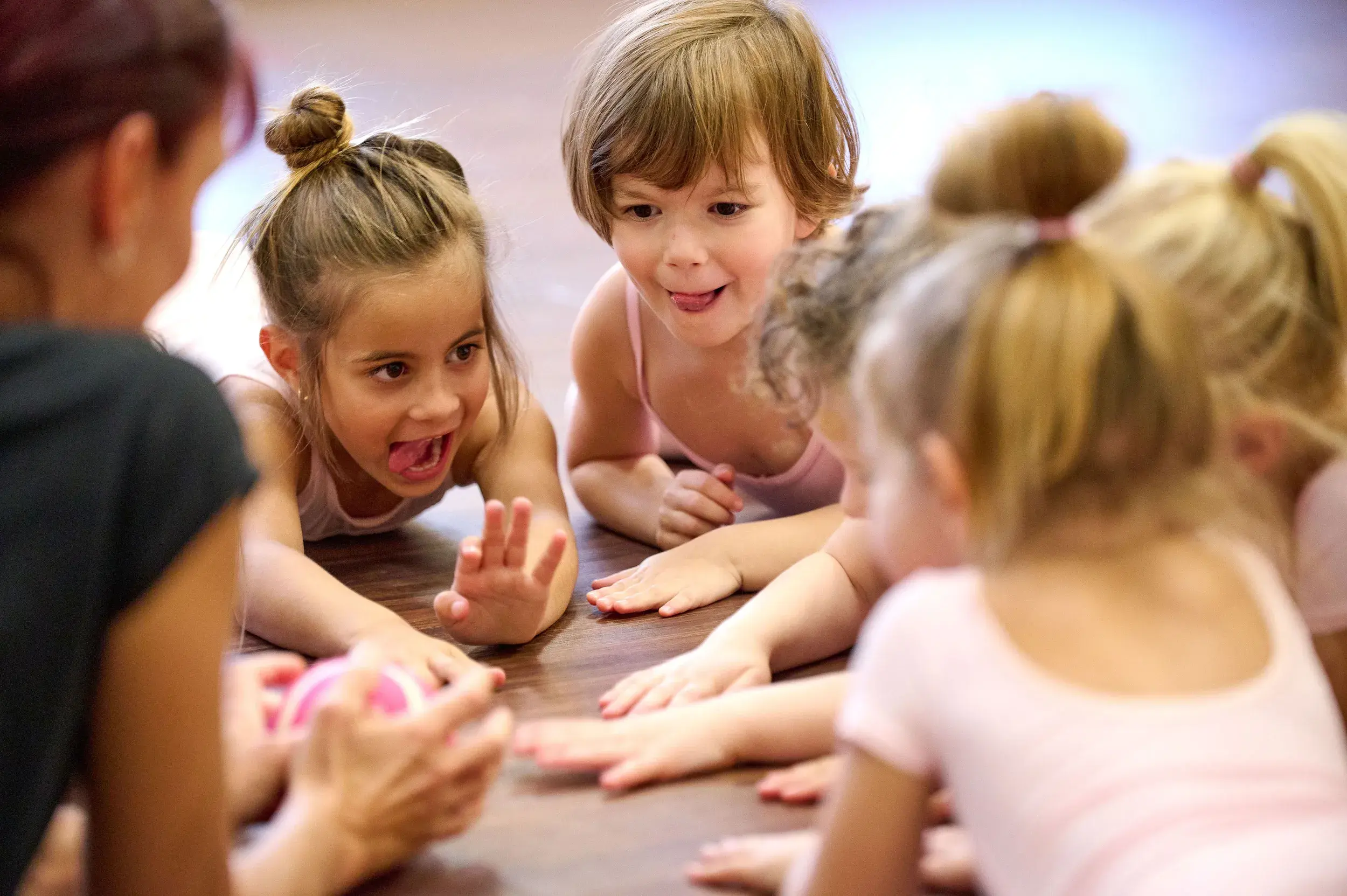 Children playing on the floor