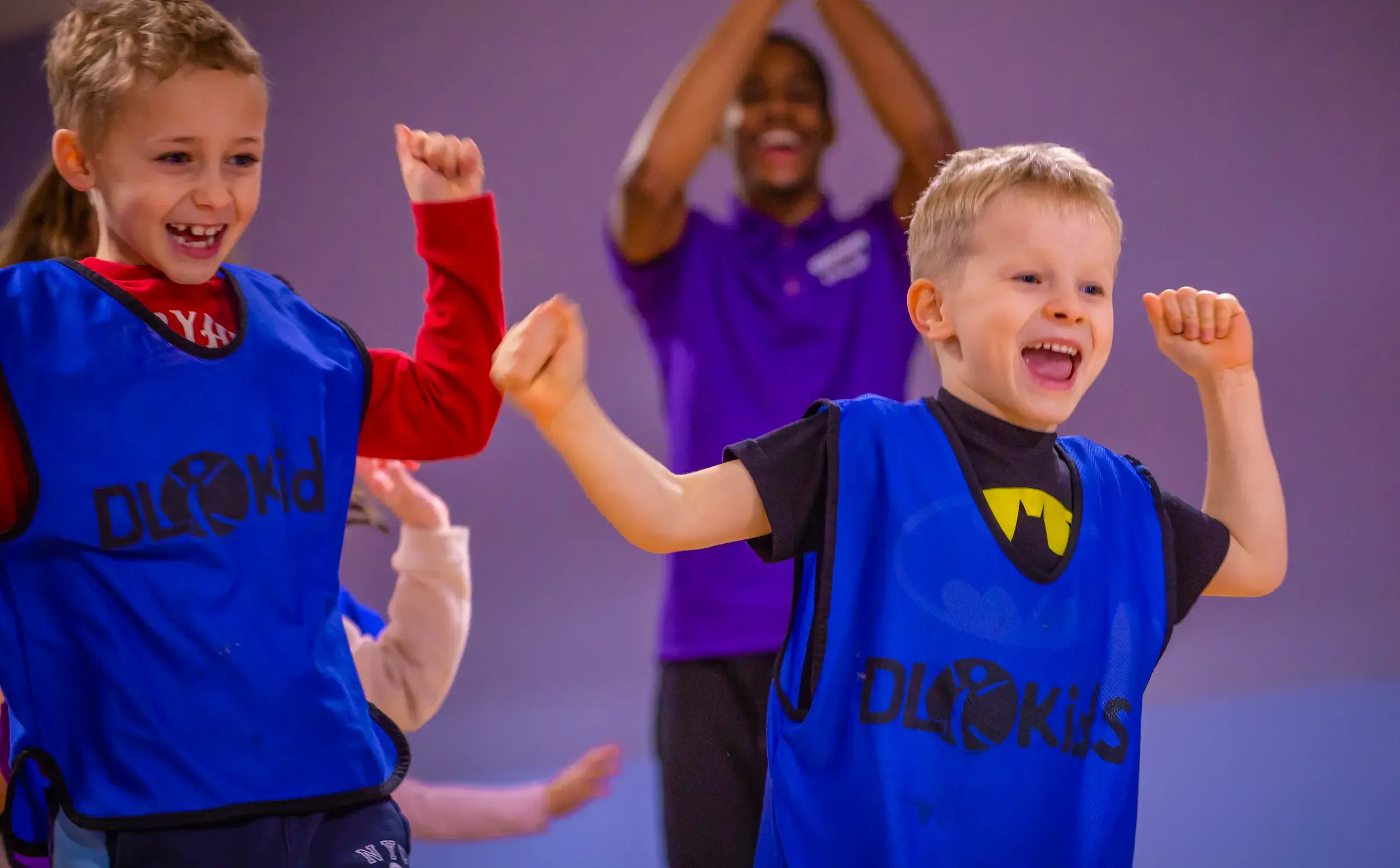 Holiday club - boys cheering