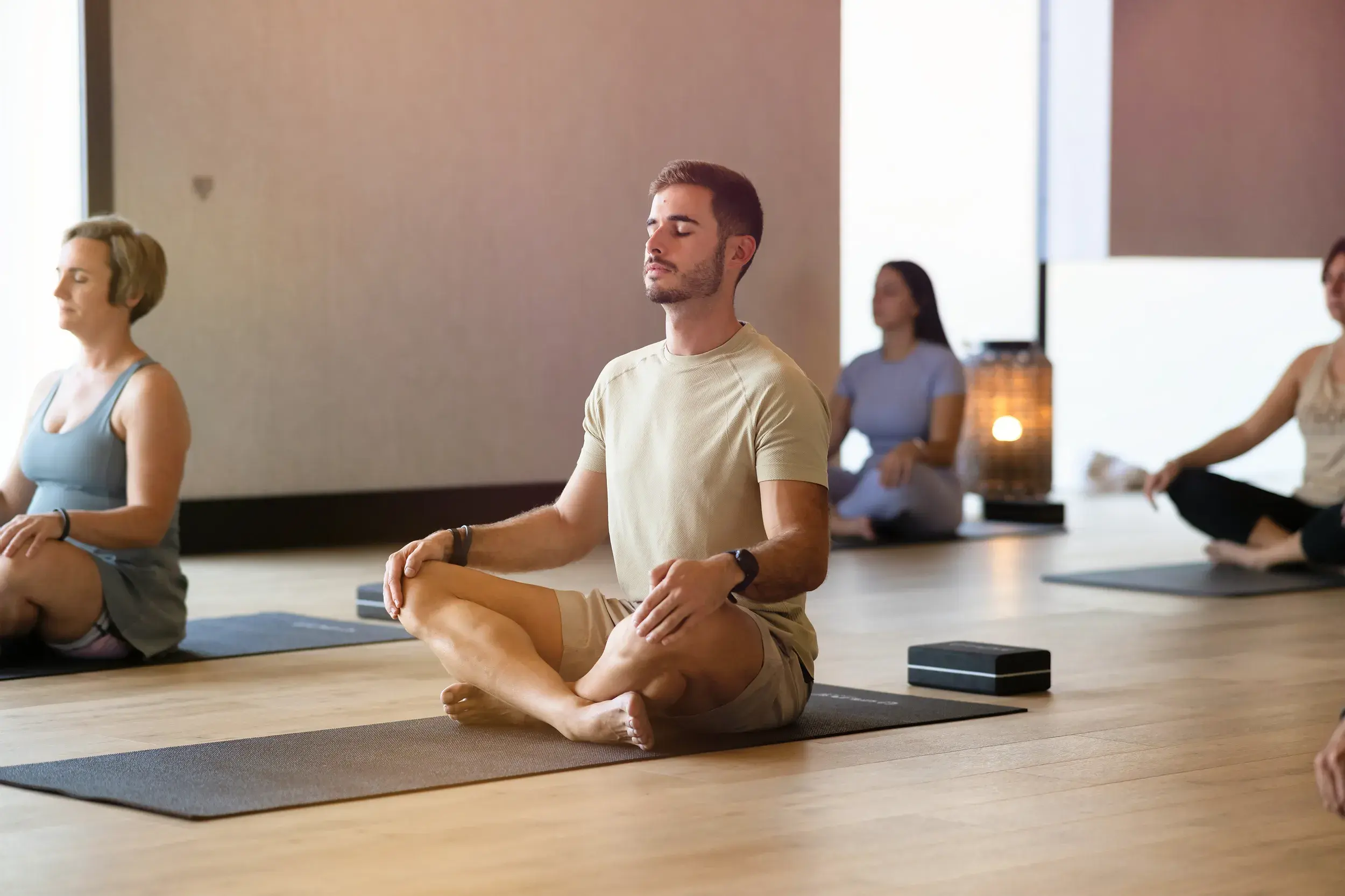 Man meditating