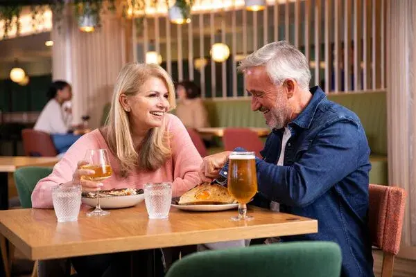 2 people enjoying a meal at David Lloyd Bristol Westbury