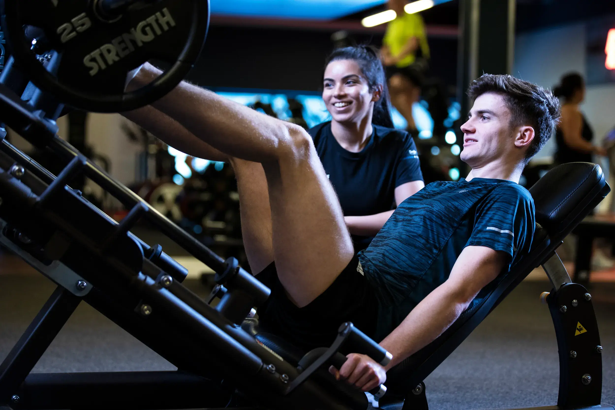 Working out with a trainer