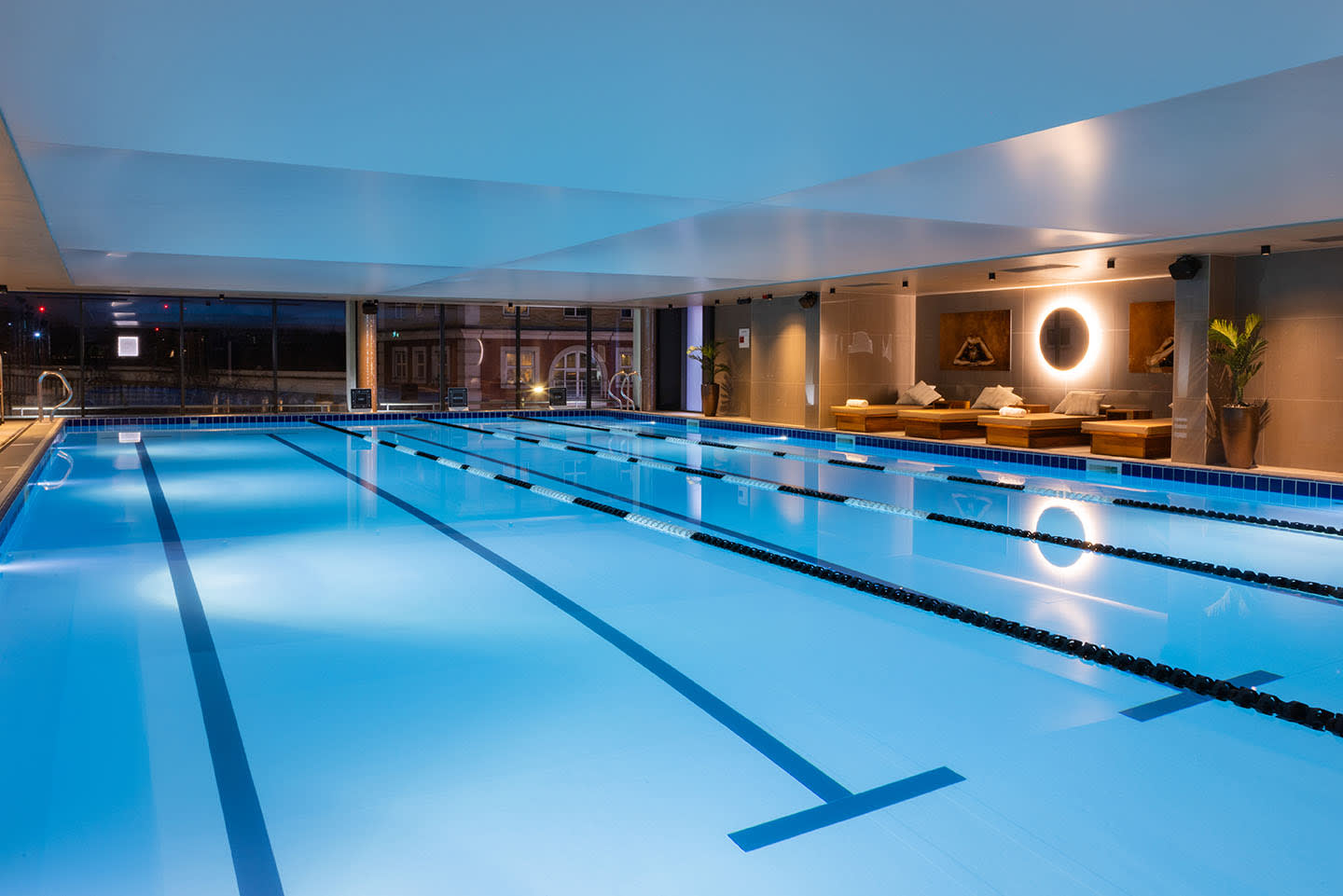 A man doing some lengths in the pool