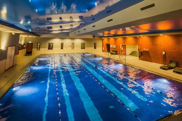 The indoor swimming pool
